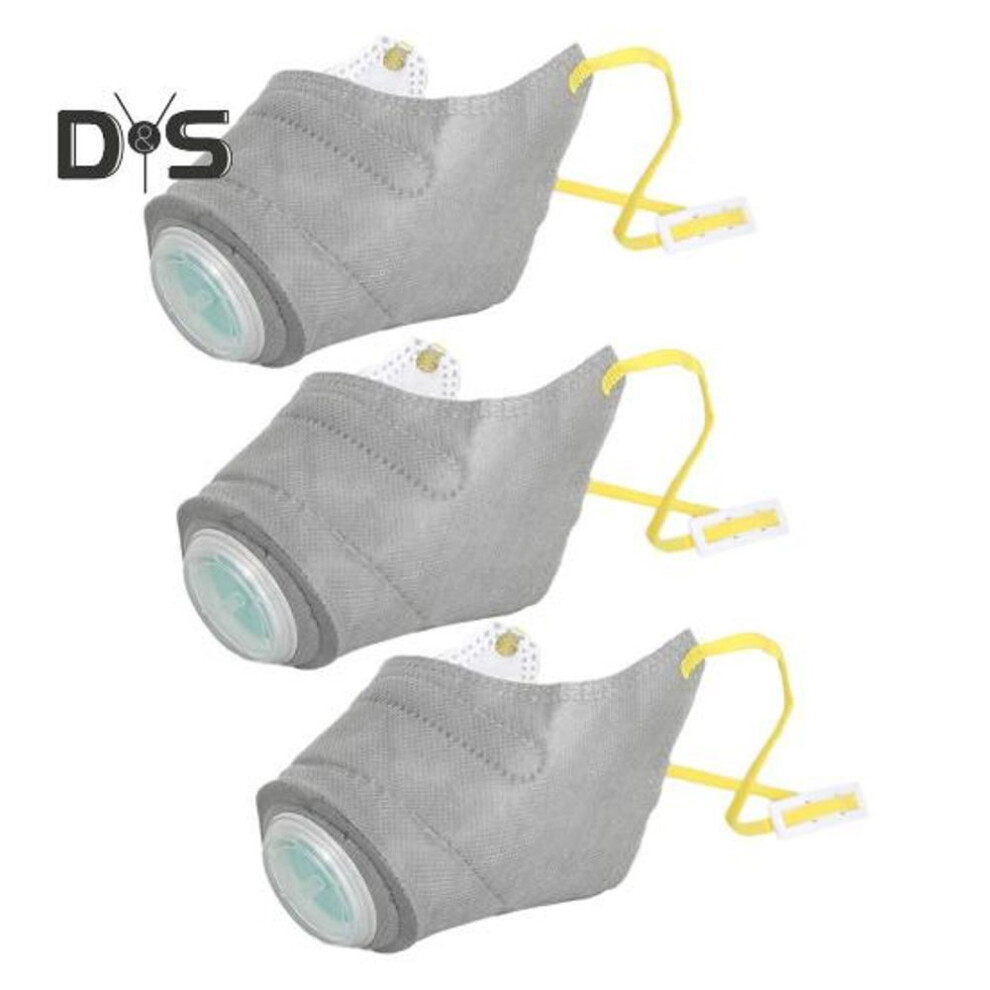 (as the picture, M) 3 Pcs Reusable Dog Air Filter Muzzle Adjustable Anti Dust Dog Face Cushion Breathable Pet Respirator Muzzle for Large Small Dogs