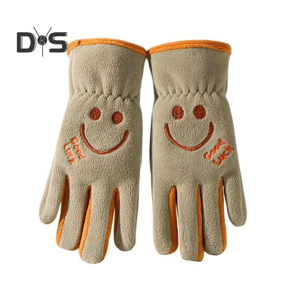 (green) Kids Ski Gloves Winter Windproof Thermal Snow Gloves Cartoon Fleece Warm Mitten For Boys Girls Skiing Snowboard Cycling
