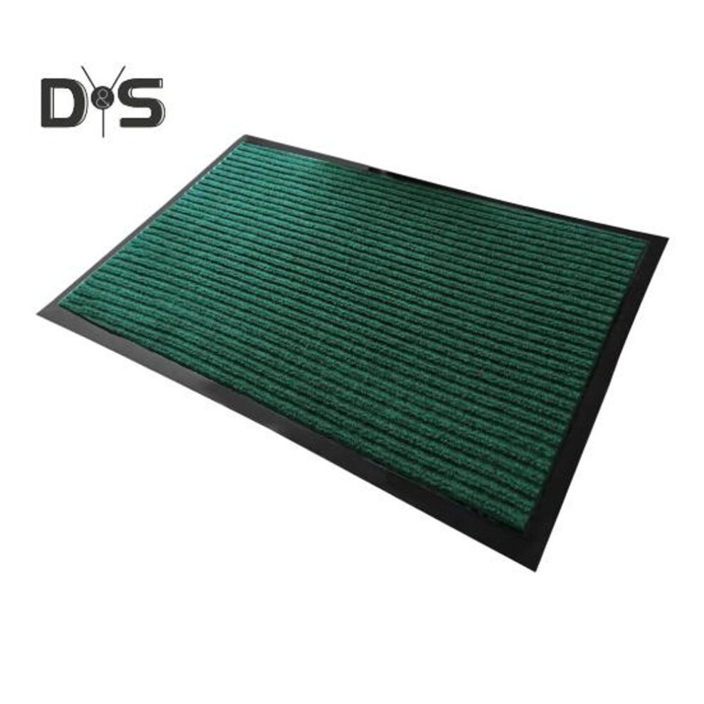 (green, S) Floor Mat Stripe Low Profile Absorb Moisture Door Mat Dust Anti-Slip Foundation Superior Absorbency Entryway Rug for Bathroom Kitchen