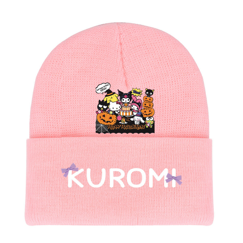 (StyleW) Kuromi Sanrio Hello Kitty Anime Knit Warm Hat For Winter Cosplay Collectors-image-OPC-PH5ZK9F-NEW