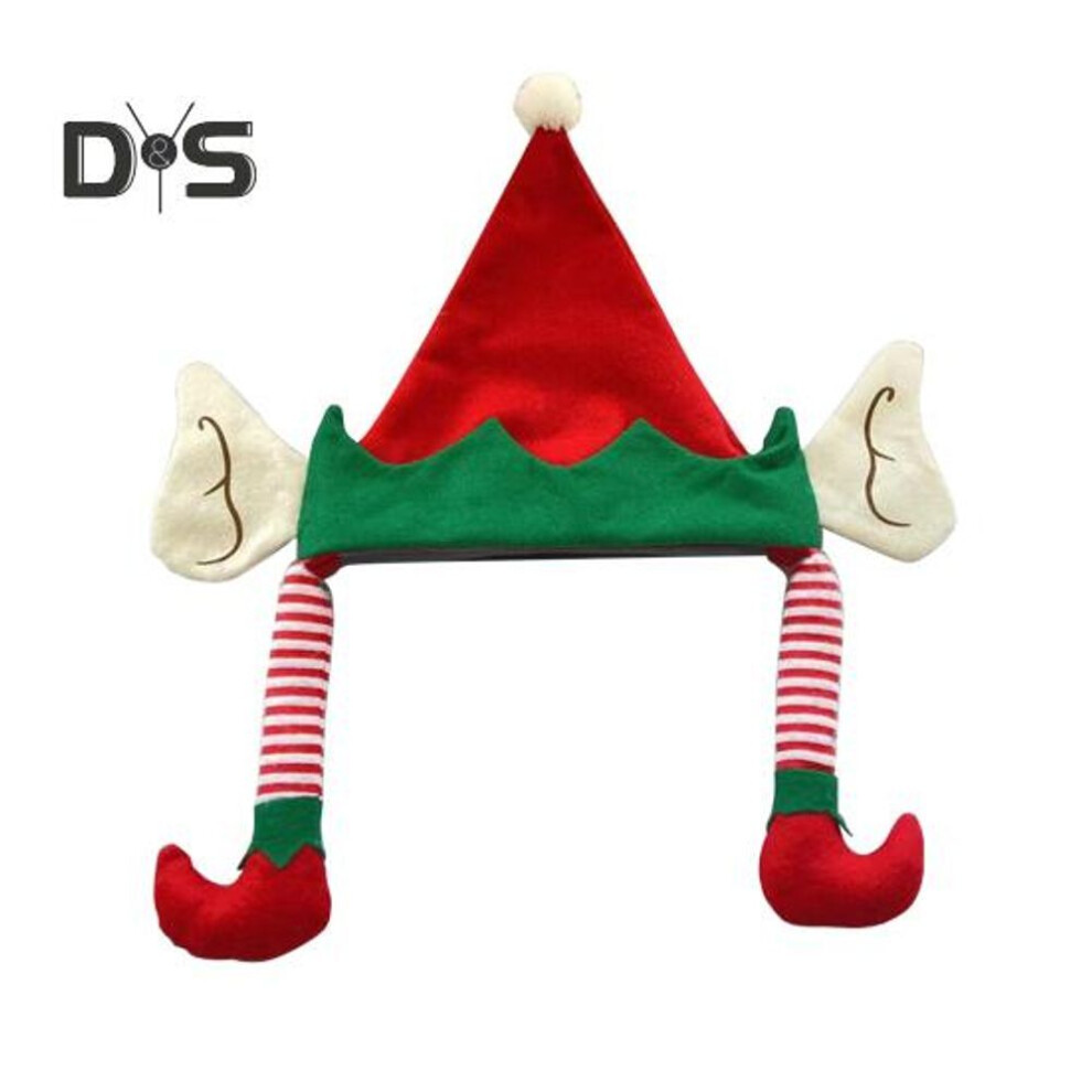 Christmas Hat Irish Day Elf Cap Cartoon Leg Decor Contrast Color Big Ear Santa Hat Holiday Gift Headwear Festival Costume Prop