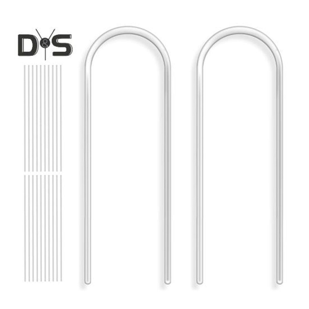 (as the picture, L) 2 Pcs U-shaped Acrylic Plant Trellis Clear Plant Support With Twist Ties Climbing Plants Trellis For Small Houseplants Ivy Monstera
