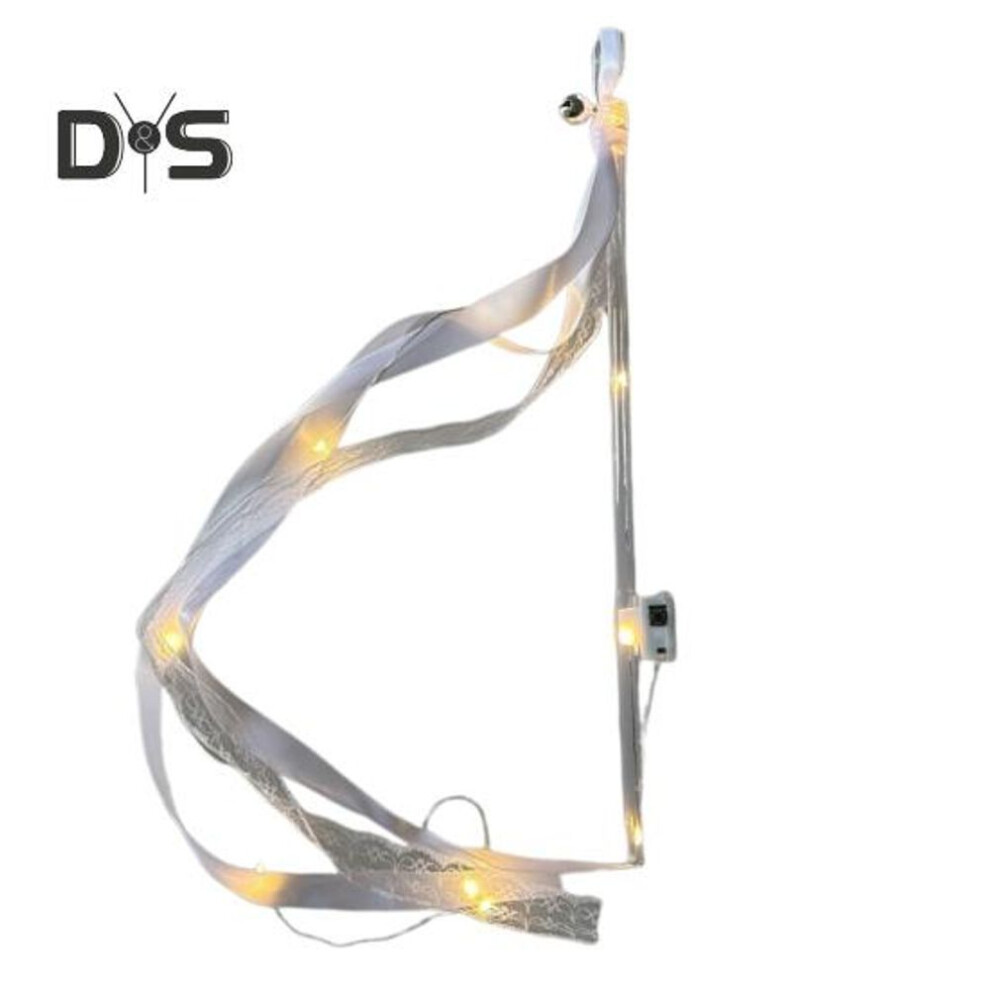 (white, 1pc) 1/10pcs Light-up Wands For Wedding Led Wedding Wands Streamer With Bell Fairy Ribbon Wand For Wedding New Year Party Concerts Birthdays