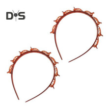 (brown, 2pcs) 2Pcs Women Headband with Clips Double Layer Design Anti-slip Hairband Bang Braided Hair Hoop Hair Accessories