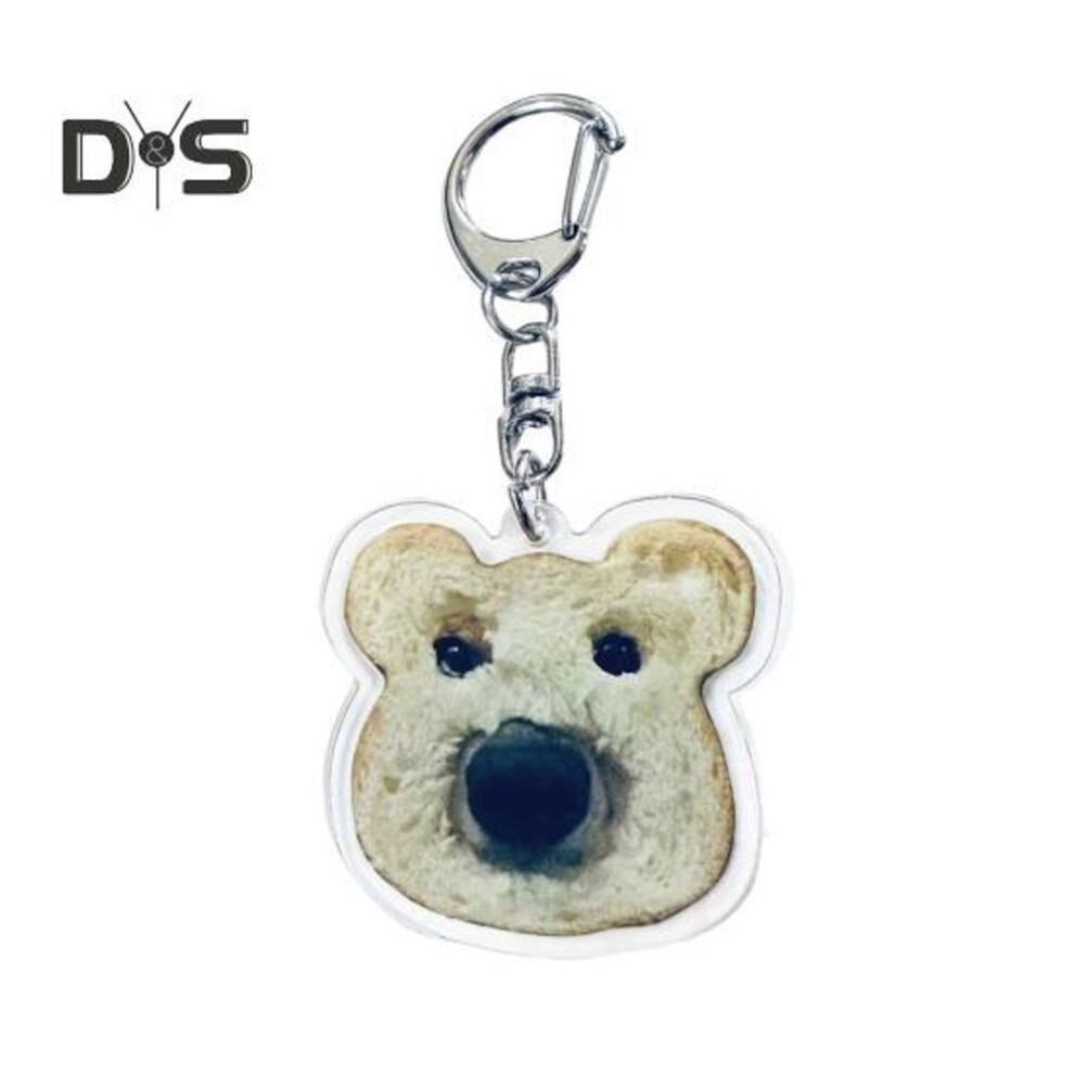 (Other, E) Toast Cat Keychain Transparent Acrylic Thick Sling Lobster Clasp Keyring Car Bag Accessories Christmas Party Gift