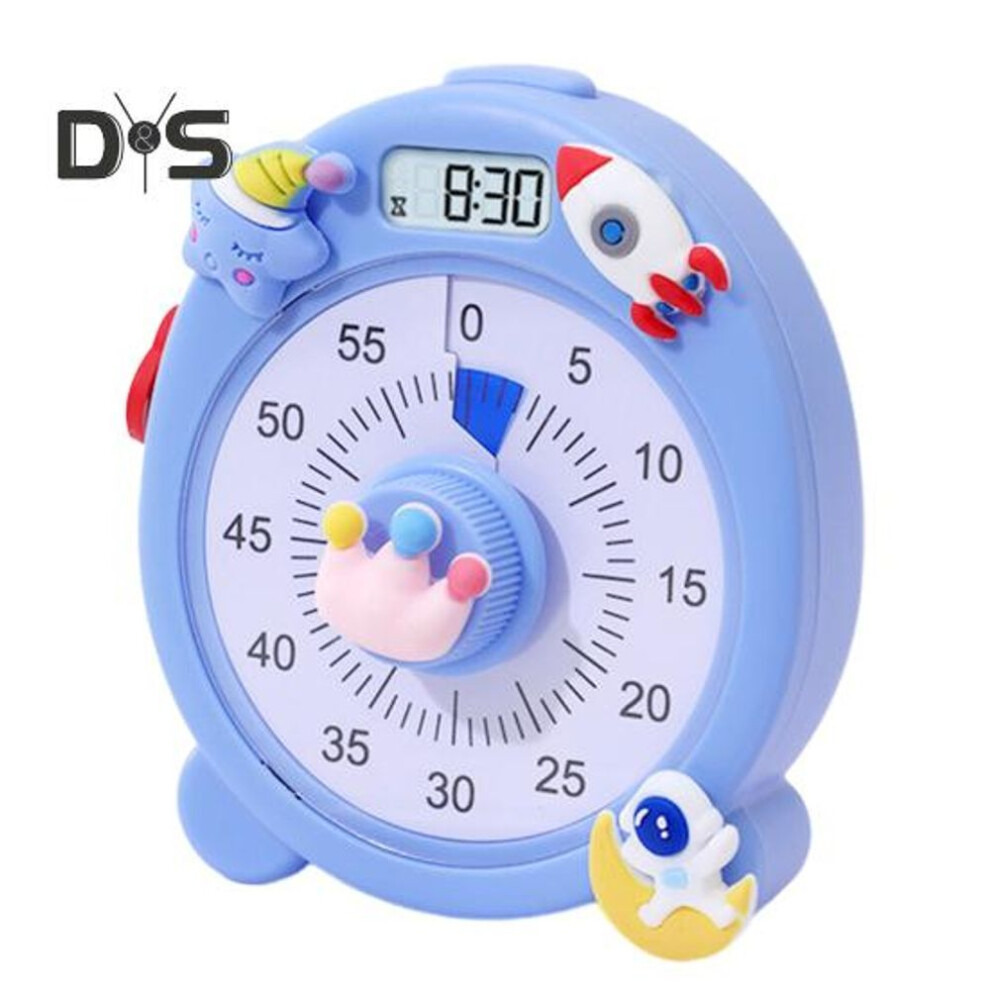 (blue) 1 Set Timer Easy-to-use Silent 60-minute Visual Study Timer Magnetic Adsorption Countdown Timer For Home Kitchen