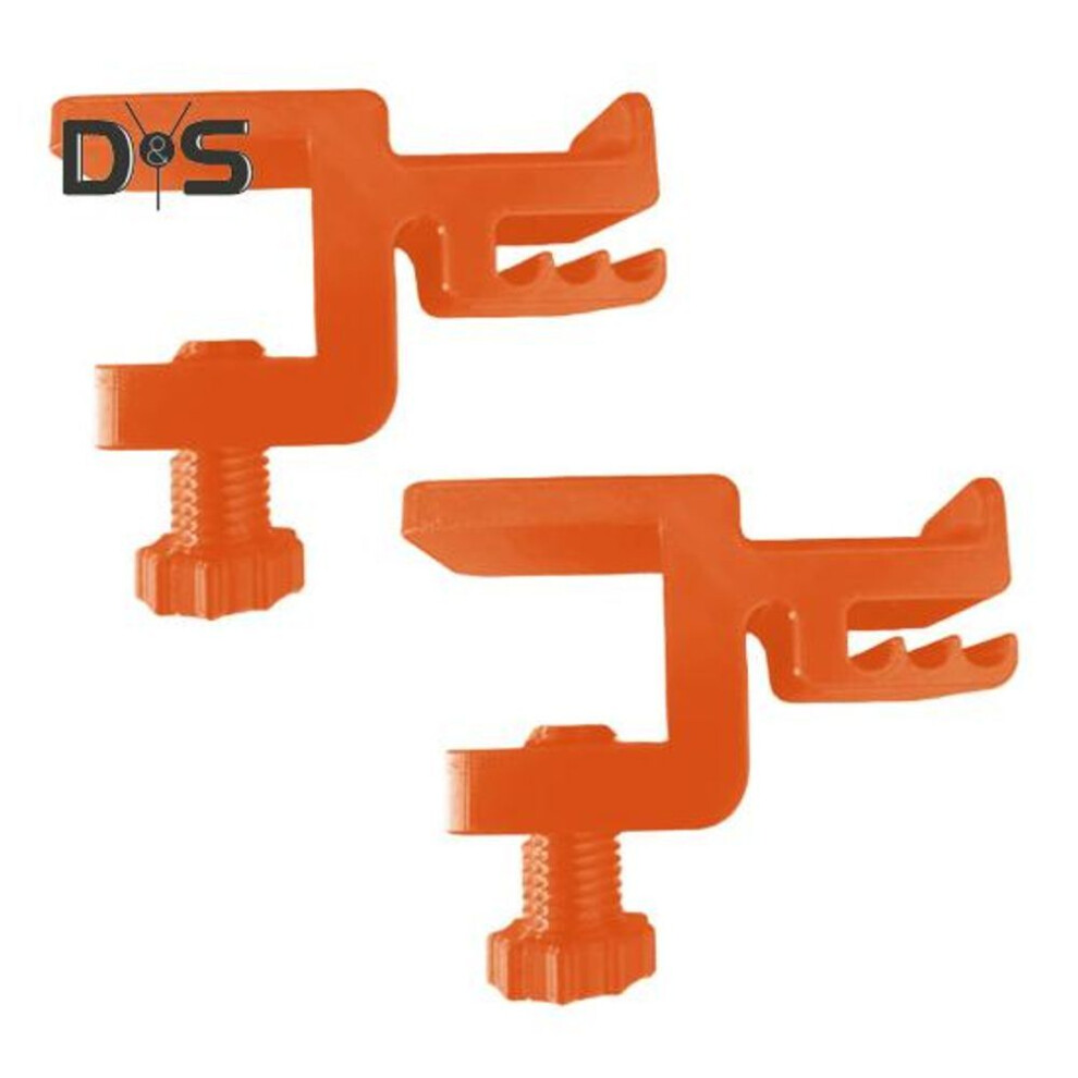 (orange, 2pcs) 1/2Pcs Headphone Stand Gaming Headset Holder Hooks Strong Load-bearing Adjustable Easy to Install Headphone Hanger Hooks