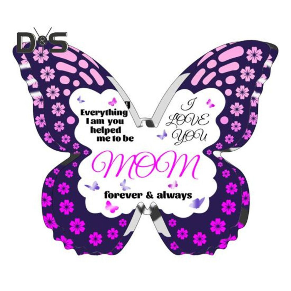 (as the picture, I) Butterfly Acrylic Ornament Mom Gift From Daughter Or Son Clear Desktop Ornament For Mother's Day Valentine's Day Birthday Gift