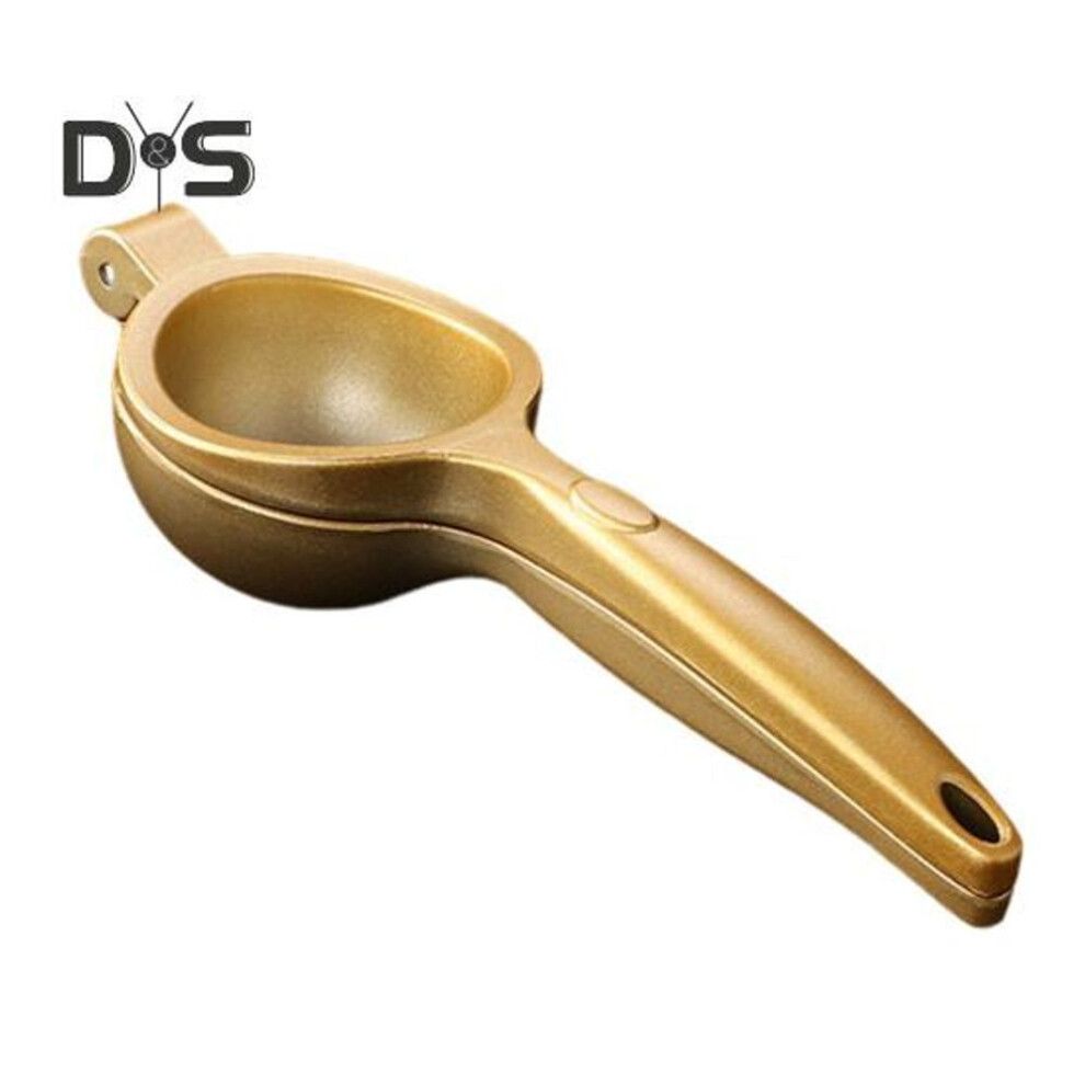 (golden) Stainless Steel Lemon Squeezer Rust-proof Ergonomic Handle With Hanging Hole Easy To Store Non-slip Manual Hand Juicer