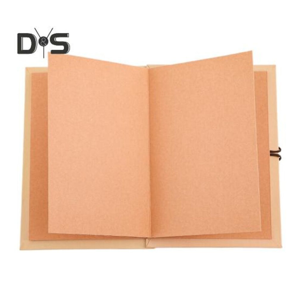 (dark yellow, S) Accordion Photo Album Stretchable Kraft Paper Scrapbook Folding DIY Souvenir Book Scrapbook Album Gift for Wedding Birthday Graduation