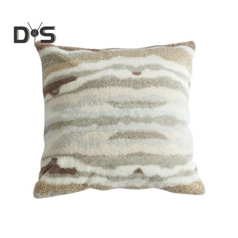 (grey, 45x45cm) Throw Pillowcase Textured Hidden Zipper Closure Plush Pillow Sham Bedroom Living Room Sofa Decoration Cushion Cover