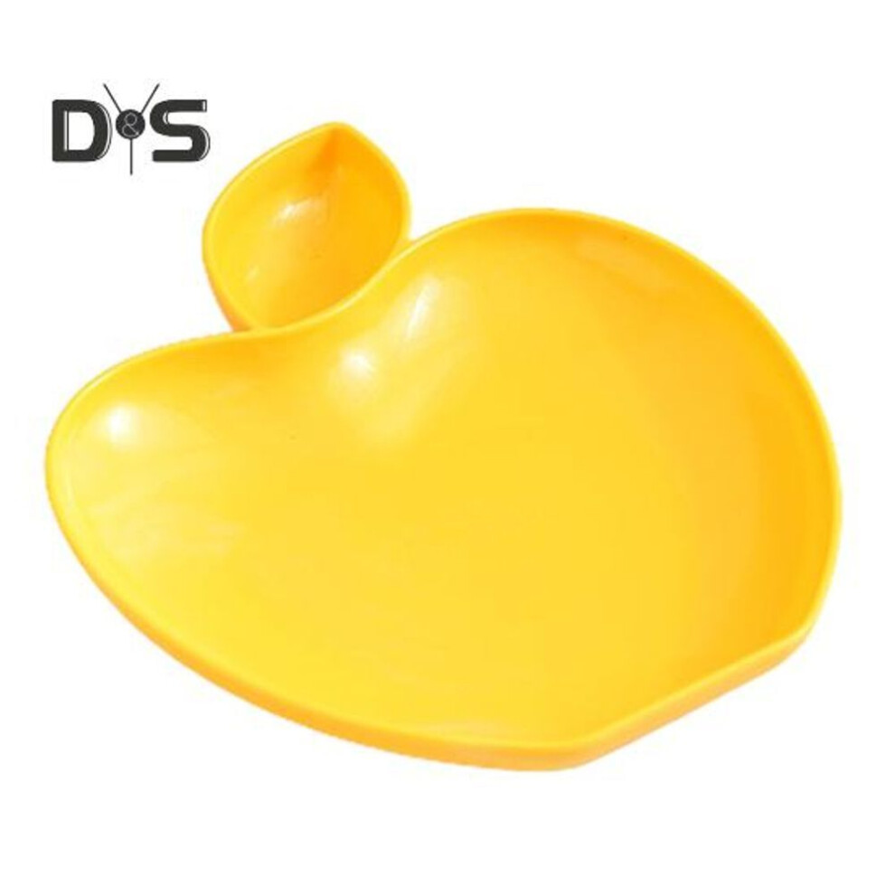 (yellow) Fruit Shape Dish Sauce Vinegar Holder Food Grade Multi-functional Dumpling Cold Dishes Snack Dessert Fruit Appetizer Serving Plate Tray Kitchen