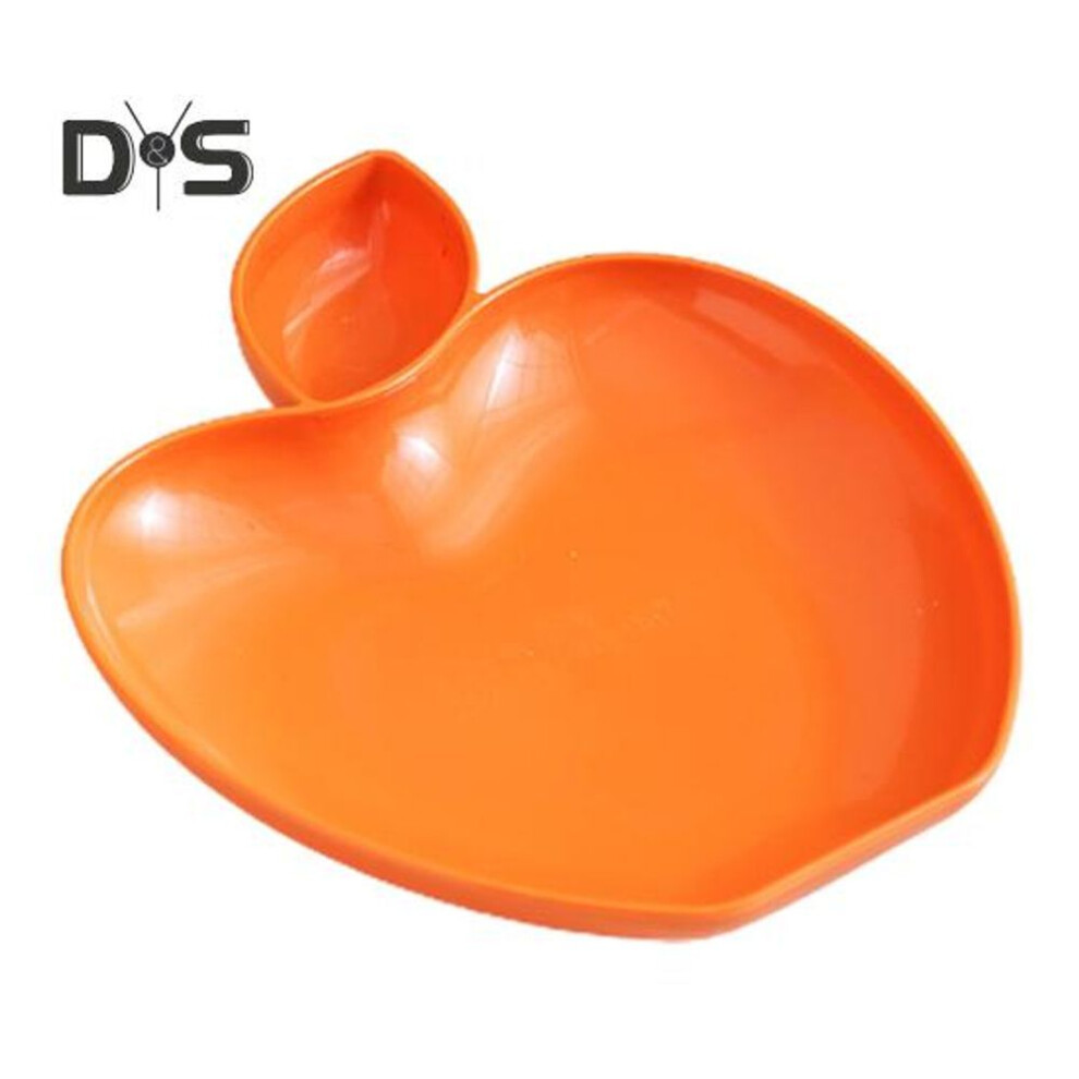 (orange) Fruit Shape Dish Sauce Vinegar Holder Food Grade Multi-functional Dumpling Cold Dishes Snack Dessert Fruit Appetizer Serving Plate Tray Kitchen