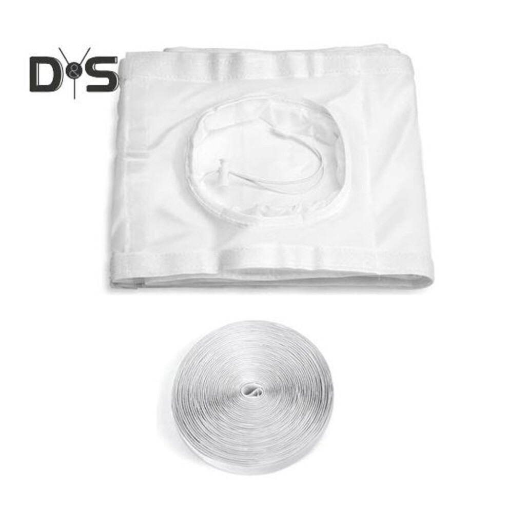 (as the picture, L) Portable Air Conditioner Window Seal Ac Casement Window Seal Kit Hot Air Stop Air Exchange Guards With Zip And Adhesive Fasten Tape Works With Tumble