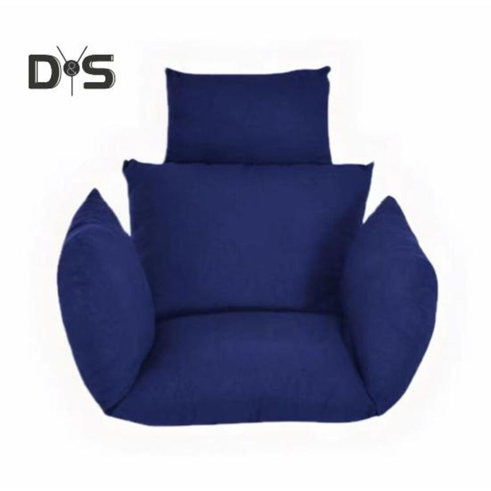 (navy blue) Egg Chair Cushion Swing Chair Cushion With Headrest Washable Hanging Basket Seat Cushion Replacement For Patio Garden Egg Chair