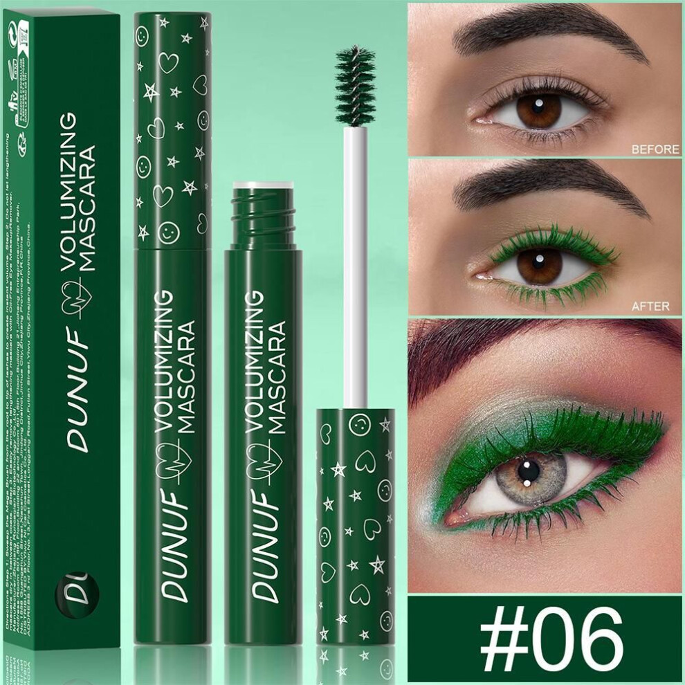 (06) Dunuf Color Mascara Long-lasting Waterproof Thick Slender Curl