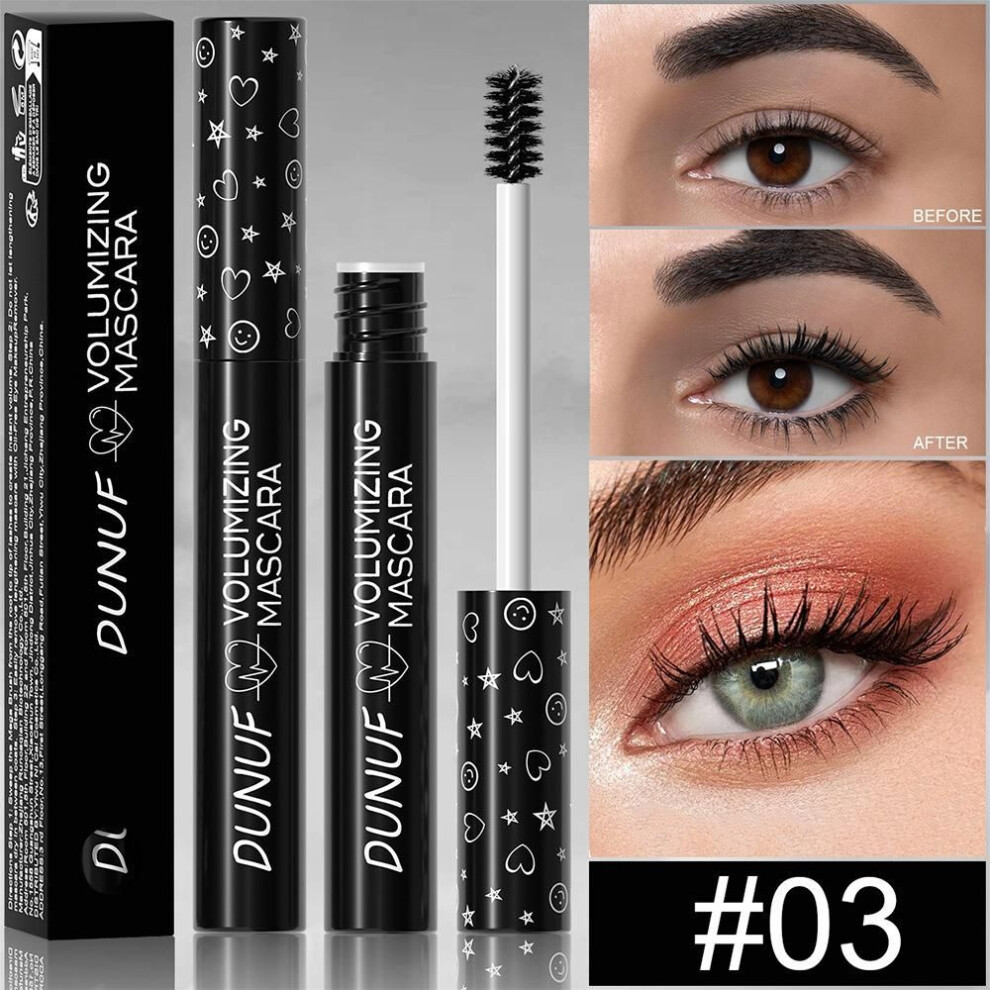 (03) Dunuf Color Mascara Long-lasting Waterproof Thick Slender Curl