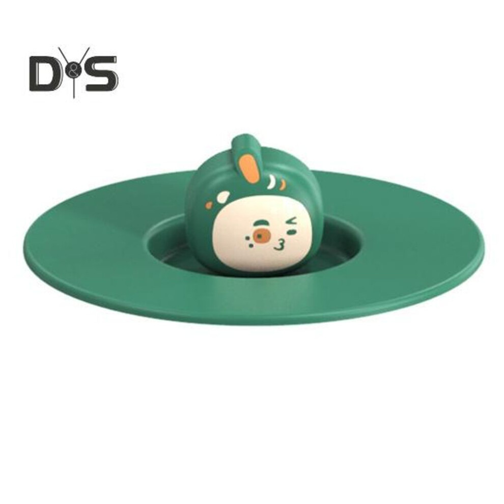 (dark green) Silicone Cup Lid Food Grade BPA Free Heat-Resistant Dustproof Reusable Flexible Universal Coffee Mug Cup Cover