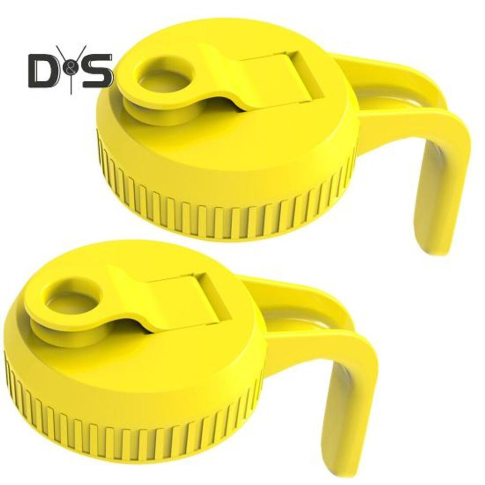 (yellow, 2pcs) Mason Jar Lids Large Mouth 86mm with Thickened Handle Good Sealing Food-grade Freshness Preserving Mason Jar Lids
