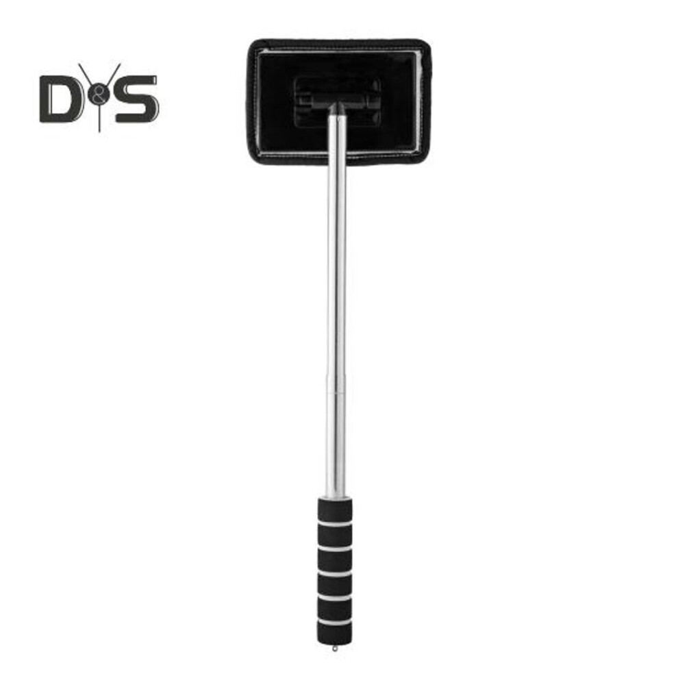 (black) Window Squeegee Cleaner Mop Long Handle Windshield Cleaning Tool Fish Tank Auto Inside Glass Wiper for Bathroom Kitchen Countertop Glass Walls Windows