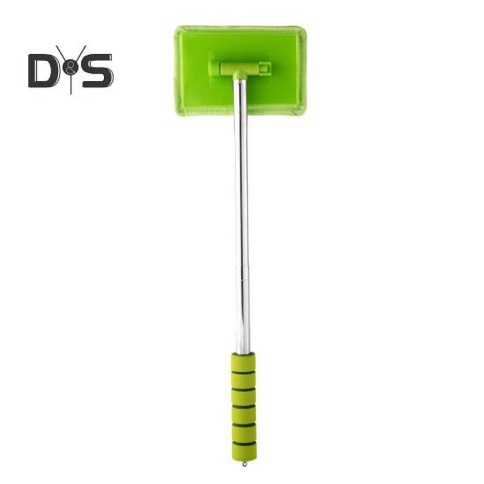 (green) Window Squeegee Cleaner Mop Long Handle Windshield Cleaning Tool Fish Tank Auto Inside Glass Wiper for Bathroom Kitchen Countertop Glass Walls Windows