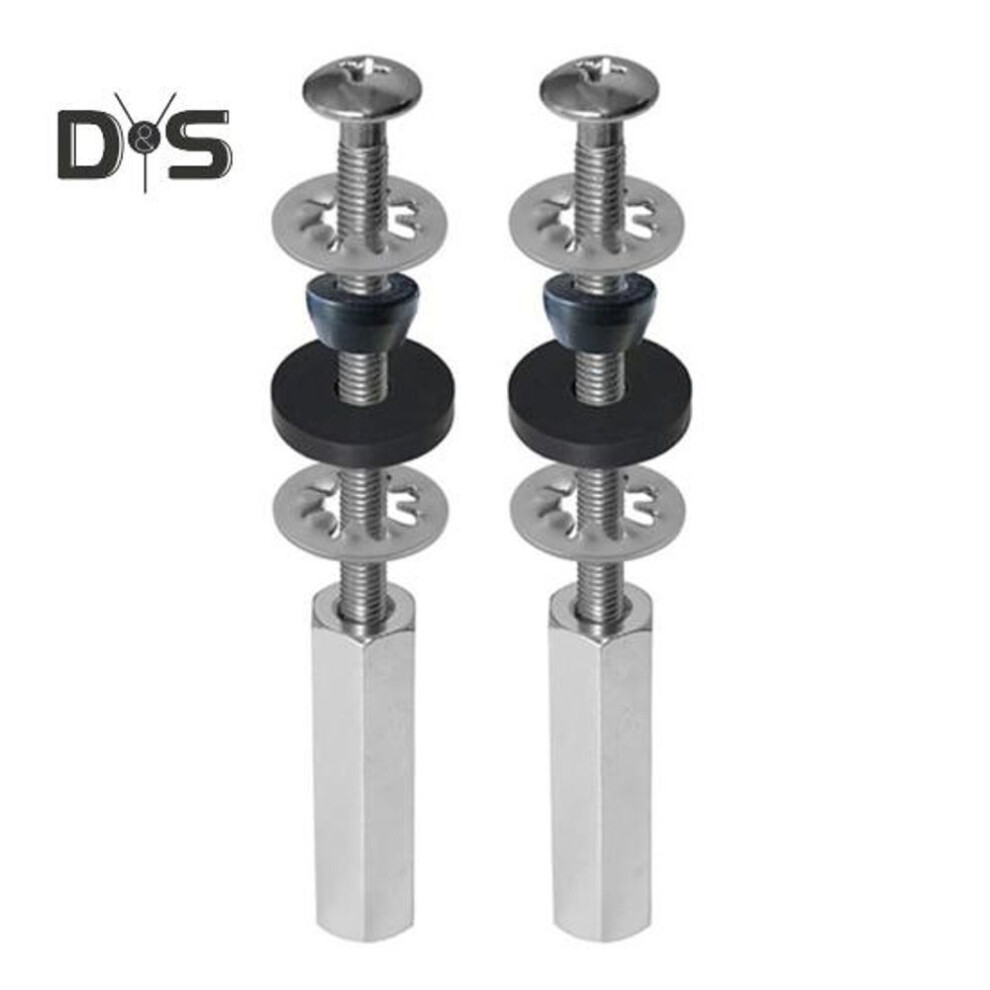 (as the picture, 1 Set) Stainless Steel Toilet Seat Screws Replacement Kit Heavy Duty Bolts With Nuts And Washers Universal Toilet Bolts