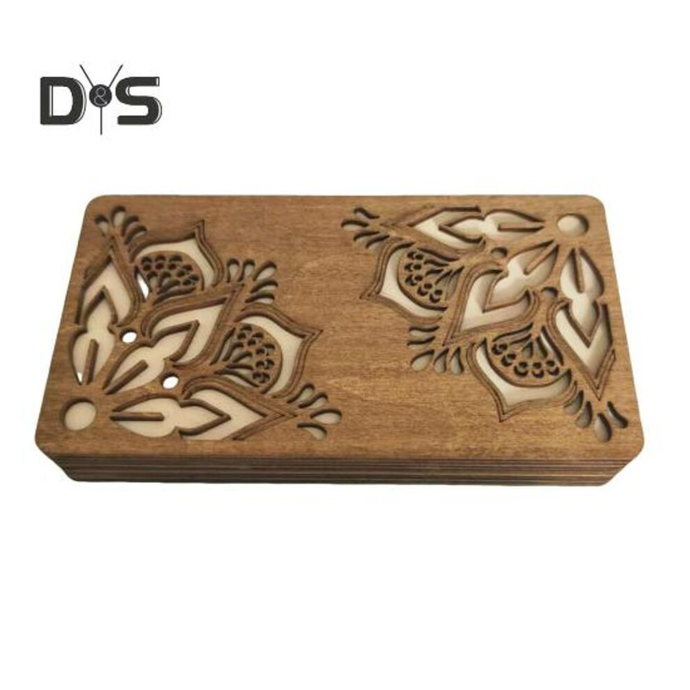 (as the picture, S) Bead Storage Organizer Wooden Storage Box With Lid Multi-tier Bead Sorting Tray Bead Work Accessory Organizer For Bead Craft Lovers