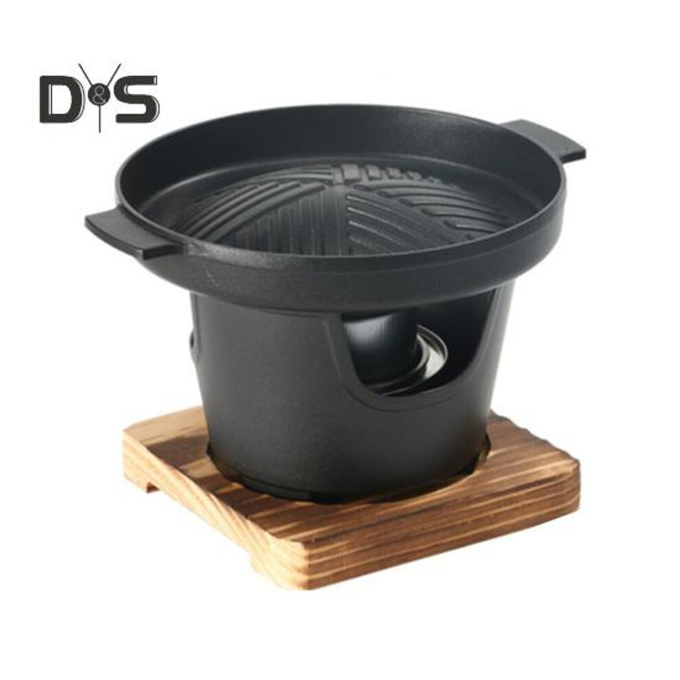 (as the picture, B) Mini Bbq Alcohol Stove Grill Japanese One Person Cooking Oven Non-stick Outdoor Bbq Plate For Camping Picnic Multifunctional Bbq Tools