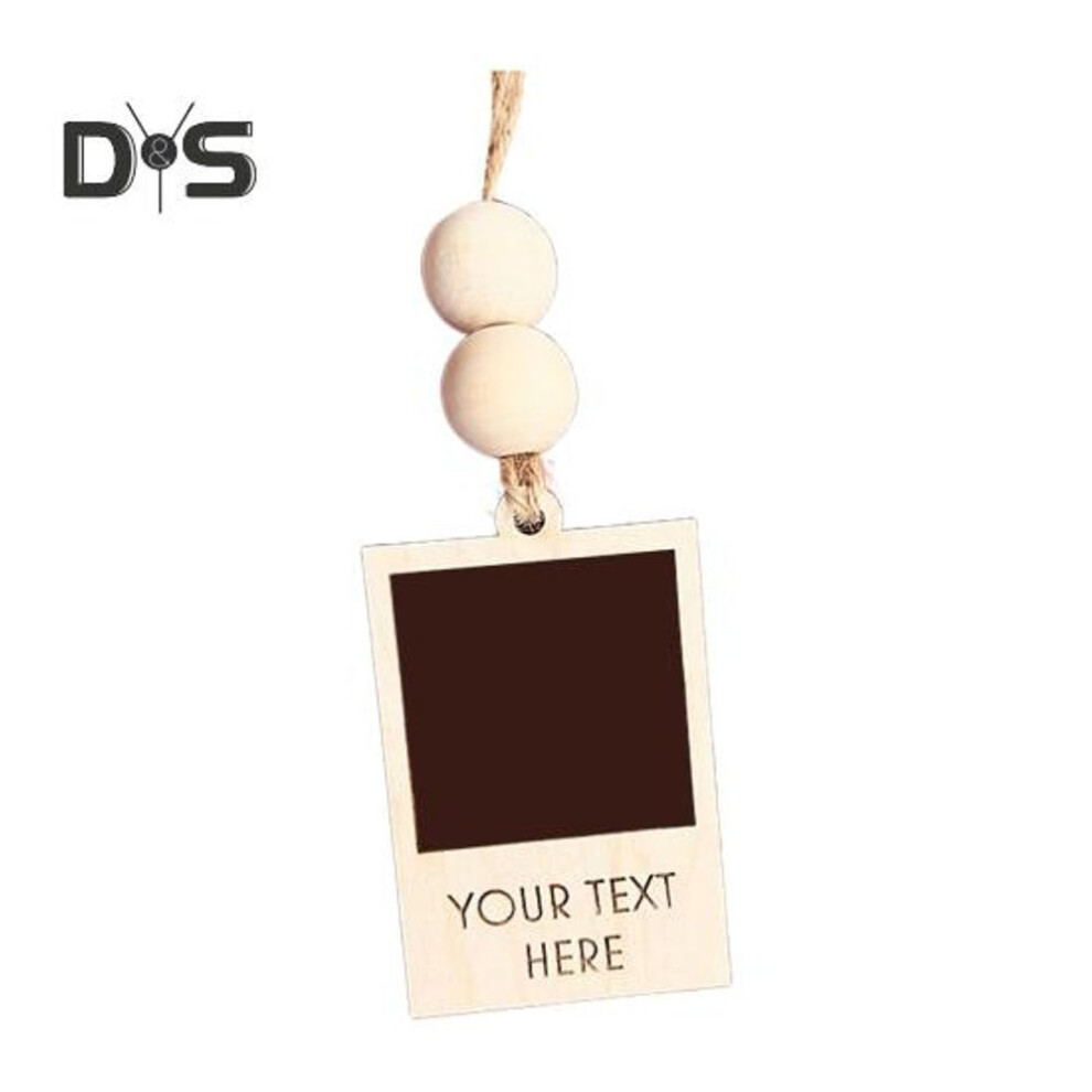 (as the picture, 1pc) Christmas Photo Frame Ornaments Family Photos Christmas Tree Decoration Custom Wooden Picture Frame Hanging Decoration for Home Decor