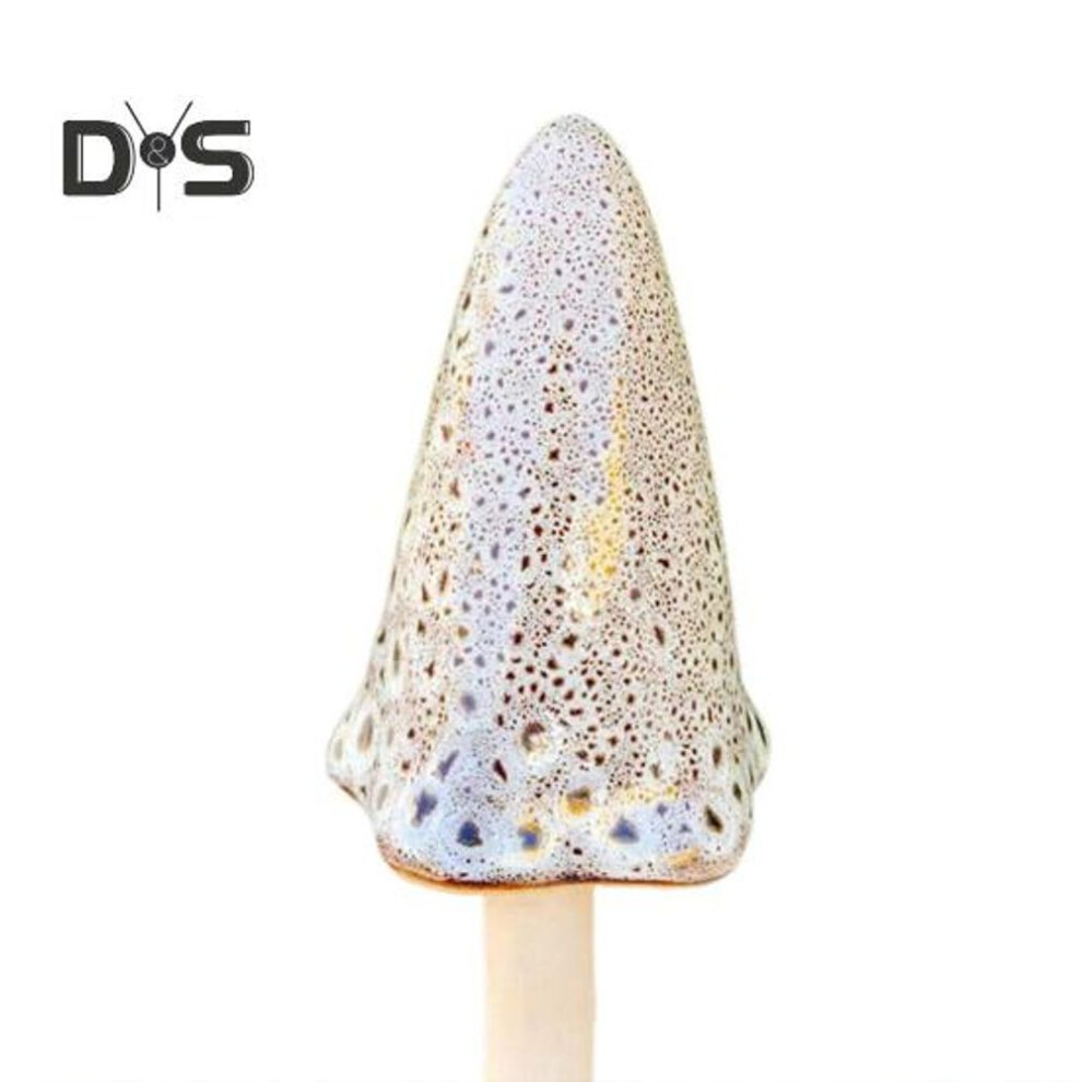 (as the picture, G) Planter Insert Ceramic Mushroom Colorful Glazed Mushroom Decoration Hand-painted Toadstools Sculptures For Outdoor Fairy Garden Decor