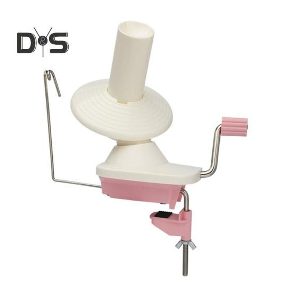 (pink) Yarn Ball Winder For Crocheting Wool Winder With Adjustable Table Clamp Hand Operated Yarn Cake Maker Gift For Diy Enthusiasts