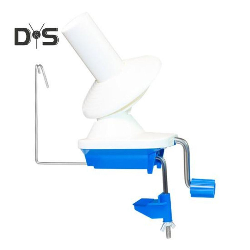 (blue) Yarn Ball Winder For Crocheting Wool Winder With Adjustable Table Clamp Hand Operated Yarn Cake Maker Gift For Diy Enthusiasts