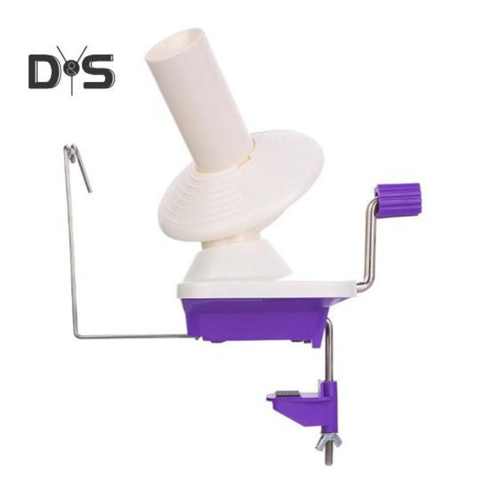 (purple) Yarn Ball Winder For Crocheting Wool Winder With Adjustable Table Clamp Hand Operated Yarn Cake Maker Gift For Diy Enthusiasts