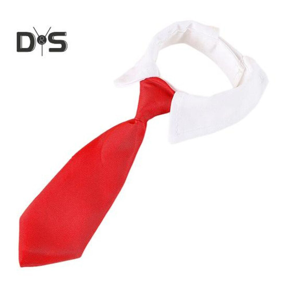 (red, S) Formal Dog Tuxedo Neck Tie Adjustable Dog Gentleman Drool Towel Small Boy Cat Dog Tux Suit Collar For Wedding Birthday Party Supplies