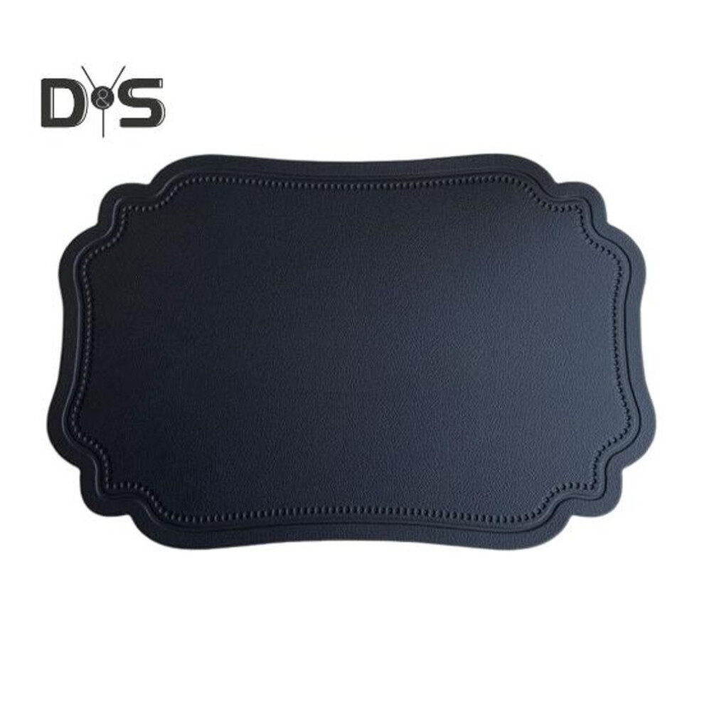 (black) Faux Leather Placemat Heat Resistant Kitchen Drying Mat Waterproof Anti Slip Table Place Mats Table Protector For Kitchen Dining Room Table