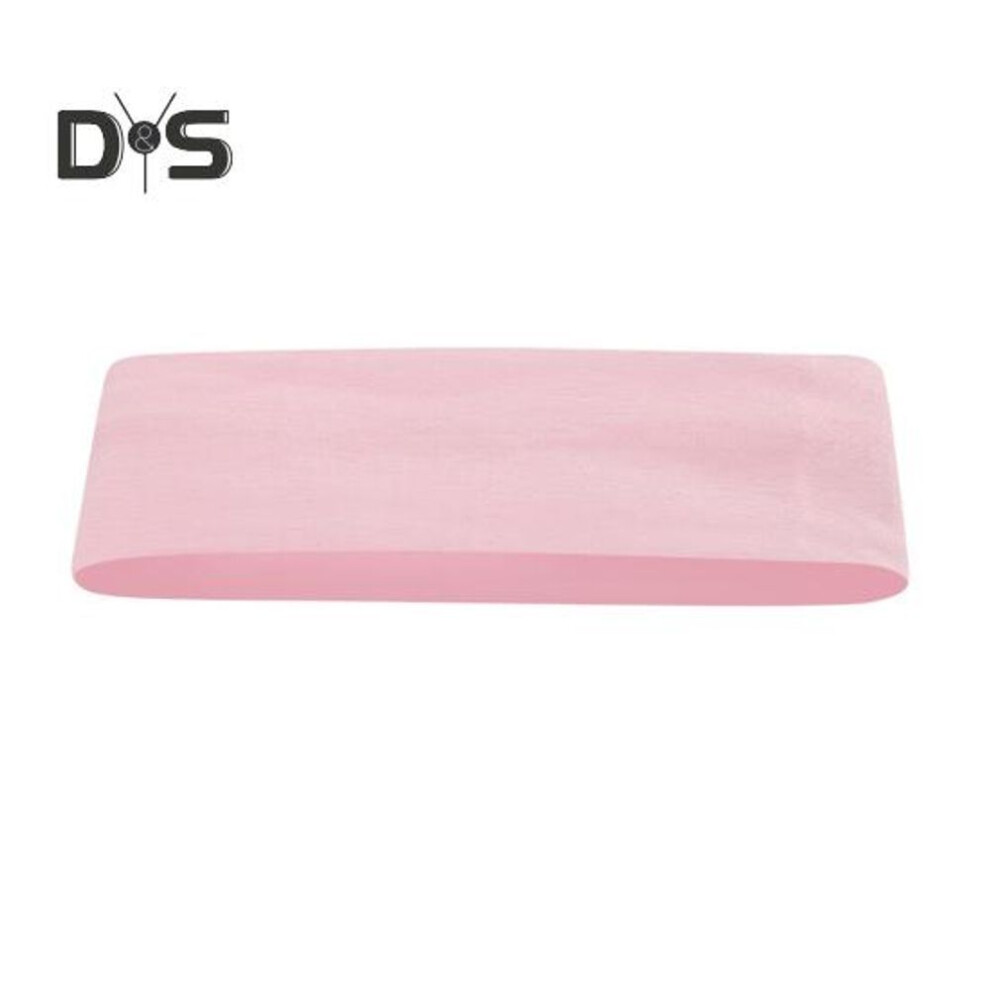 (light pink) Women Men Headband High Elastic Solid Color Wide Hair Band Breathable Elastic Hair Tie Sports Yoga Fitness Headgear