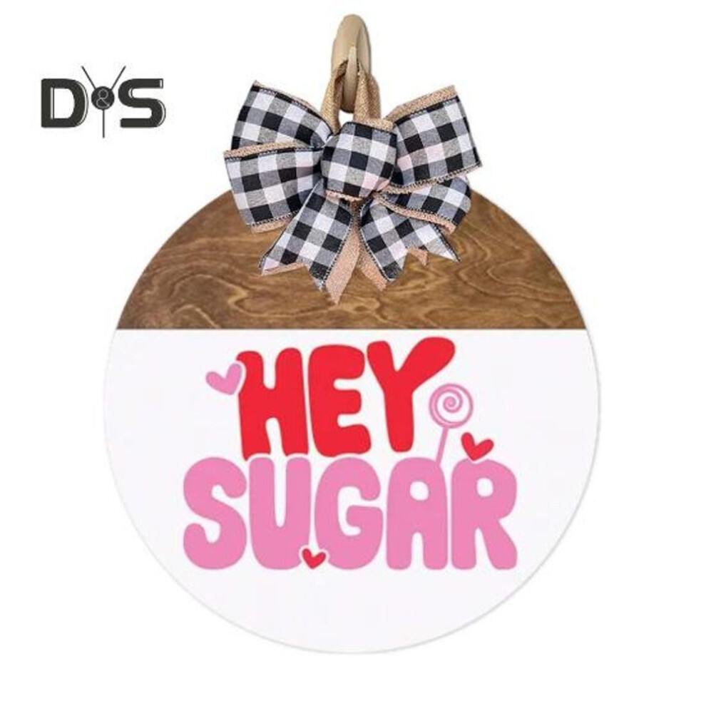 (as the picture, D) Wooden Hanging Sign Valentine's Day Rustic Door Sign Love Themed Wall Decoration Front Porch Sign For Couple Gifts Housewarming