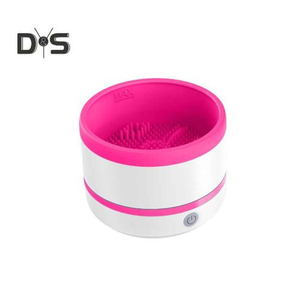 (pink) Electric Makeup Brush Cleaner Usb Powered Silicone Cosmetic Brush Cleaning Mat Portable Automatic Beauty Brush Cleaning Machine Washing Tools