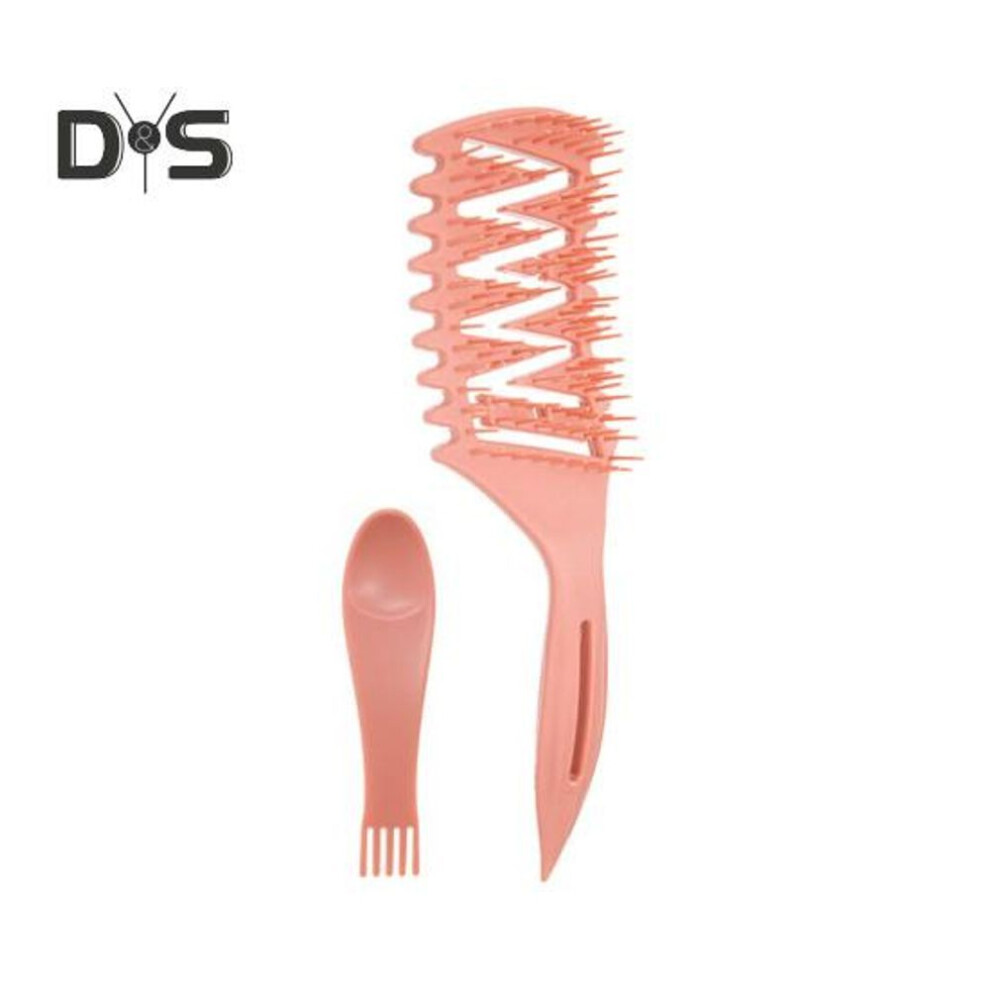(red) 2pcs/set Curl Defining Hair Brush Cleaning Claw Soft Bristles Scalp Massage Vented Comb Curly Hair Shaping Styling Detangling Brush Women
