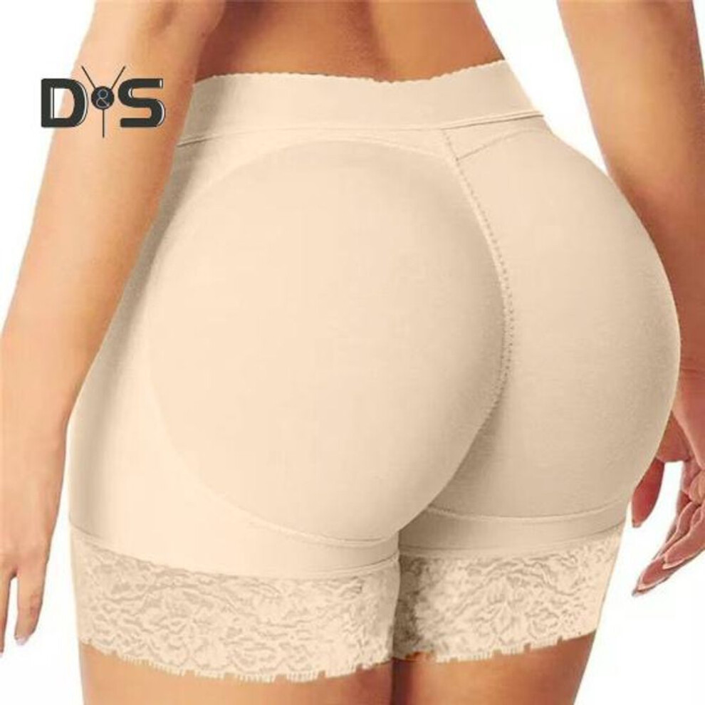 (beige, L) Butt Lifter Panties for Women Seamless Hip Enahncer Tummy Control Shapewear Faja Shorts Boyshorts Shapewear