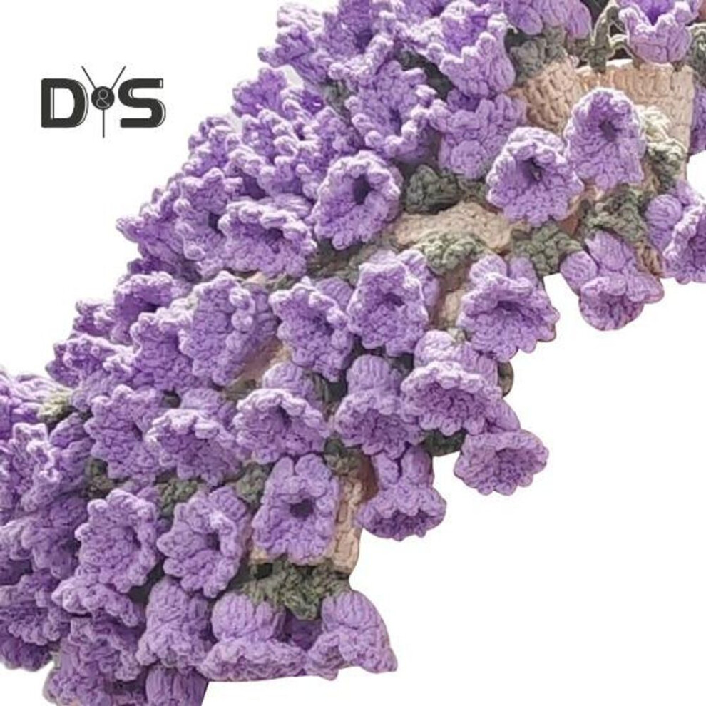 (purple) Crochet Flower Blanket Handmade Rose Bouquet Blanket Lily Of The Valley Crocheted Bouquet Throw Blanket For Sofa Bed Couch Home Decor