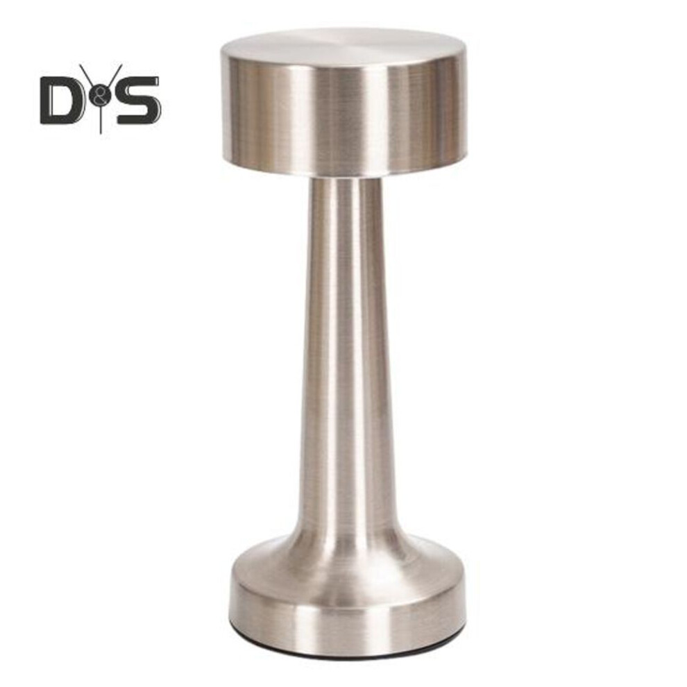 (silver, A) LED Night Light Dimmable Color Temperature Adjustable Touch Control Portable LED Cordless Rechargeable Table Lamp