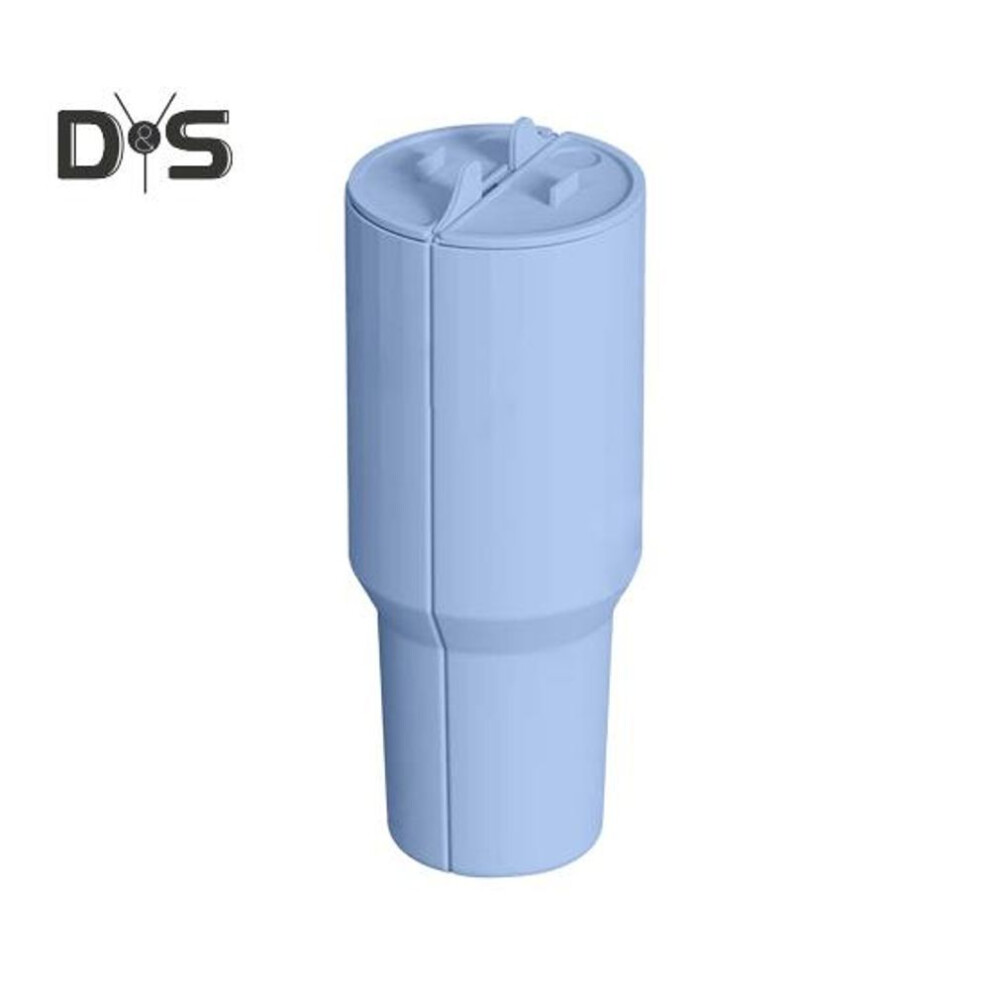 (blue) Silicone Cup Liner 2-in-1 Drink Separator Detachable Reusable Cup Divider Food-Grade Cup Holder Inserts for Juice Coffee Cocktails