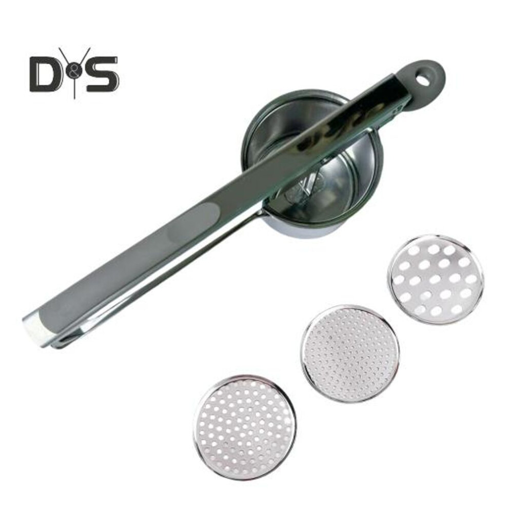 (grey, A) Ricer For Mashed Potatoes Stainless Steel Potato Press Manual Juicer Potato Masher Professional Kitchen Tool