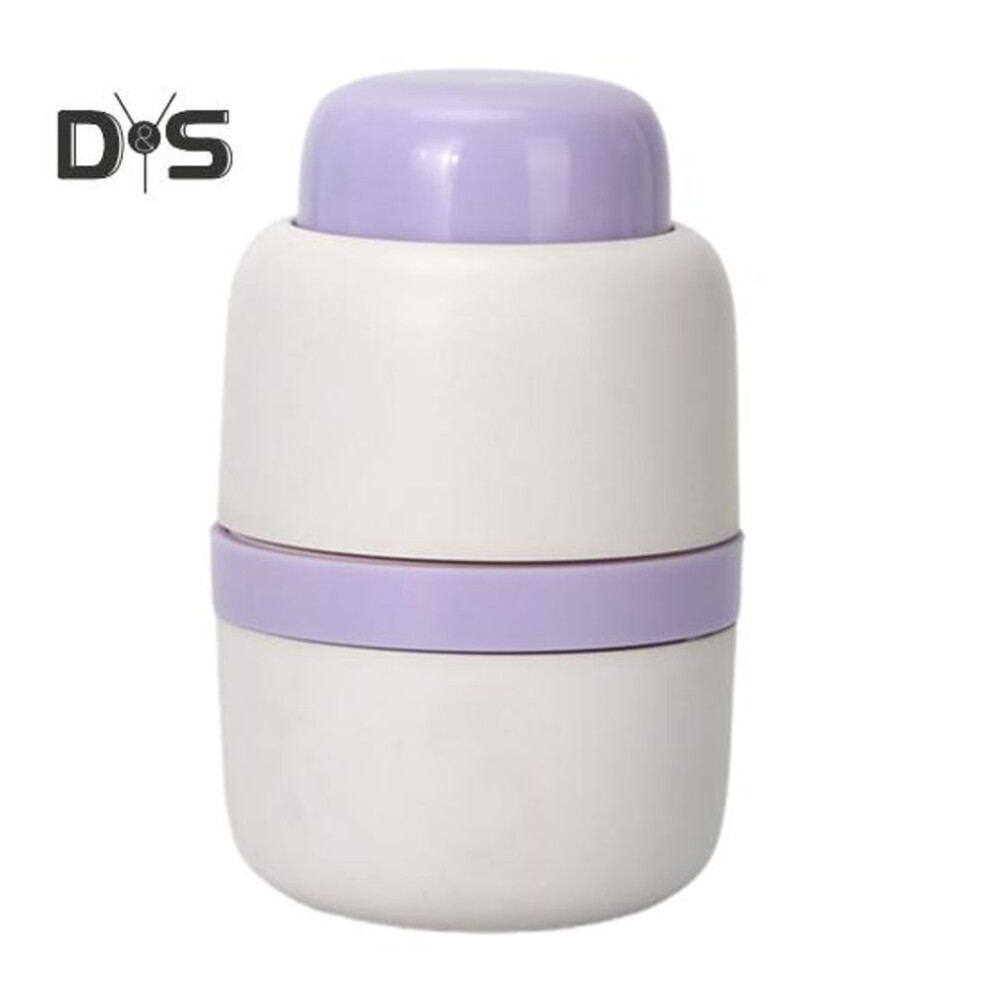 (purple) Pill Cutter with Storage Compartment Precise Positioning Pill Splitter Cutting Tools 2-In-1 Multi-functional Portable Travel Capsule Tablet Storage