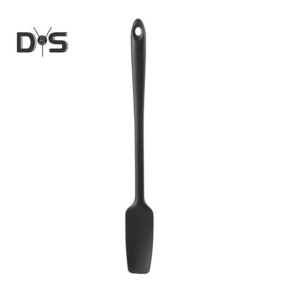 (black) Silicone Jar Spatula For Scraping Spreading Long Handle Rubber Scraper For Jars Bottles Heat Resistant Bpa Free Silicone Utensil For Home Kitchen