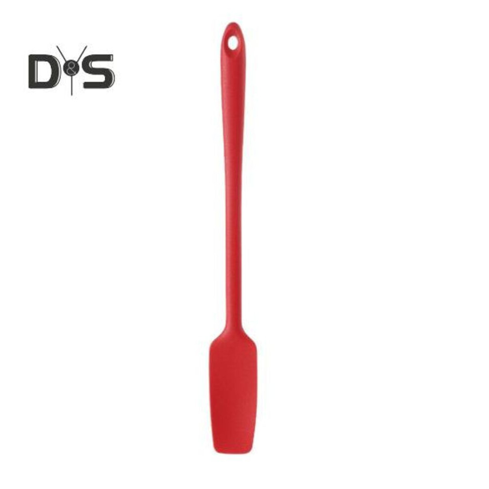(red) Silicone Jar Spatula For Scraping Spreading Long Handle Rubber Scraper For Jars Bottles Heat Resistant Bpa Free Silicone Utensil For Home Kitchen