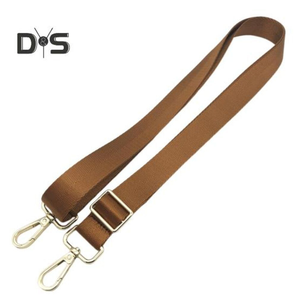 (brown, 1pc) Colorful Bag Shoulder Strap With Snap Hook Clip Adjustable Widened Single Shoulder Crossbody Message Bag Handbag Strap Replacement Bag Diy Accessories