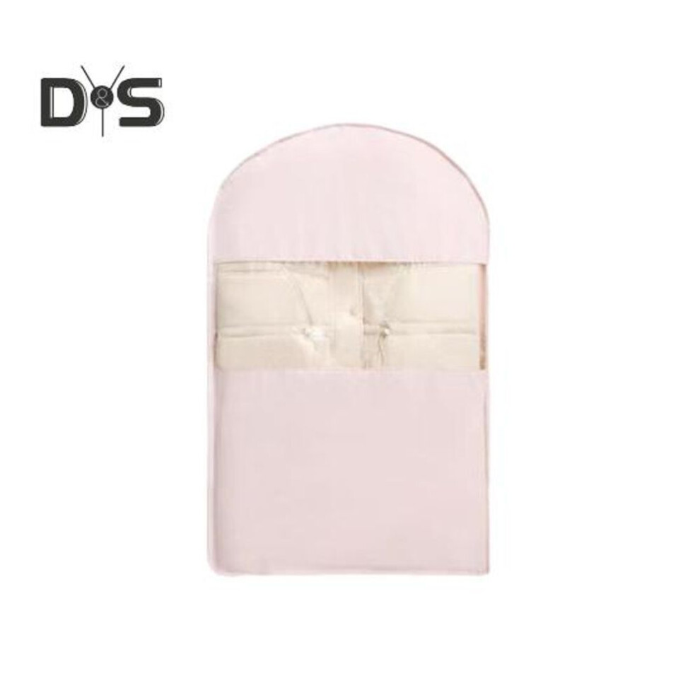 (light pink, S) Dust Cover Clothes Bag With Transparent Window Zipper Closure Large Capacity Space Saving Hanging Garment Bag Protector