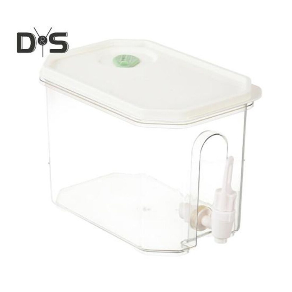 (white) Drink Dispenser With Spigot 3.5l Cold Water Pitcher Beverage Liquid Drink Container For Fridge Lemonade Stand Juice Jug